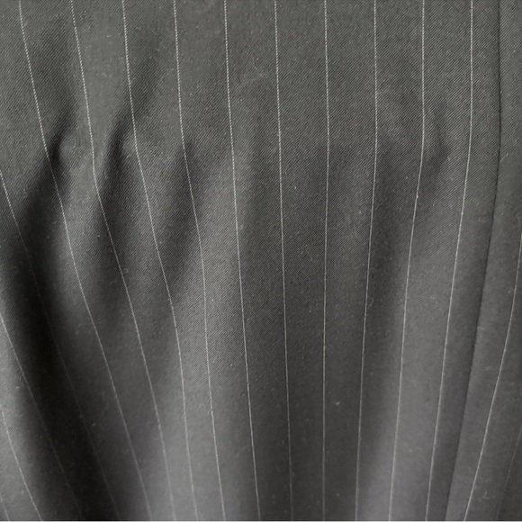 Ermenegildo Zegna Su Misura Wool Jacket Size 58C Black Pinstripe Switzerland - Picture 14 of 16